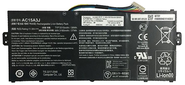 OEM Notebook Akku Ersatz für Acer Chromebook-11-CB3-131-C4RW 
