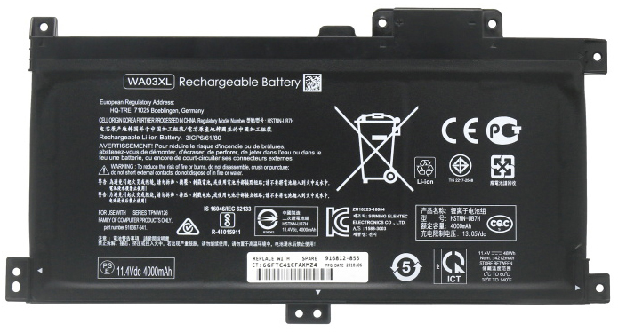 OEM Notebook Akku Ersatz für HP  Pavilion-X360-15-br005TX 