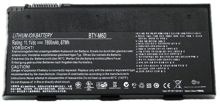 OEM Notebook Akku Ersatz für MSI BTY-M6D OEM Notebook Akku Ersatz für MSI BTY-M6D